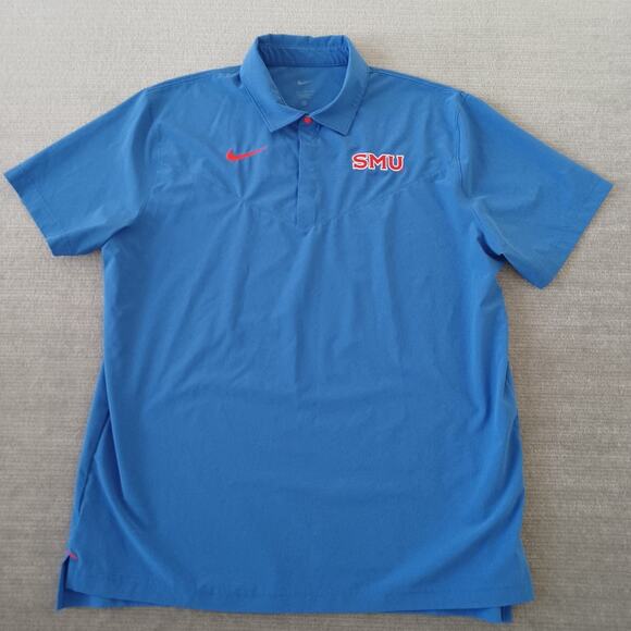 Nike Coaches Polo Shirt Mens XL Royal Blue DJ5123-495 SMU Embroidered Logo - Picture 1 of 9